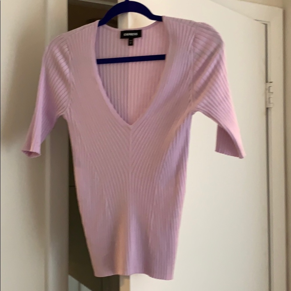 Express light pink top